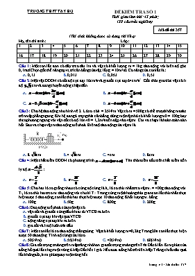 Đề kiểm tra số 1 Vật lí lớp 12 - Mã đề 357 - Trường THPT Tây Hồ